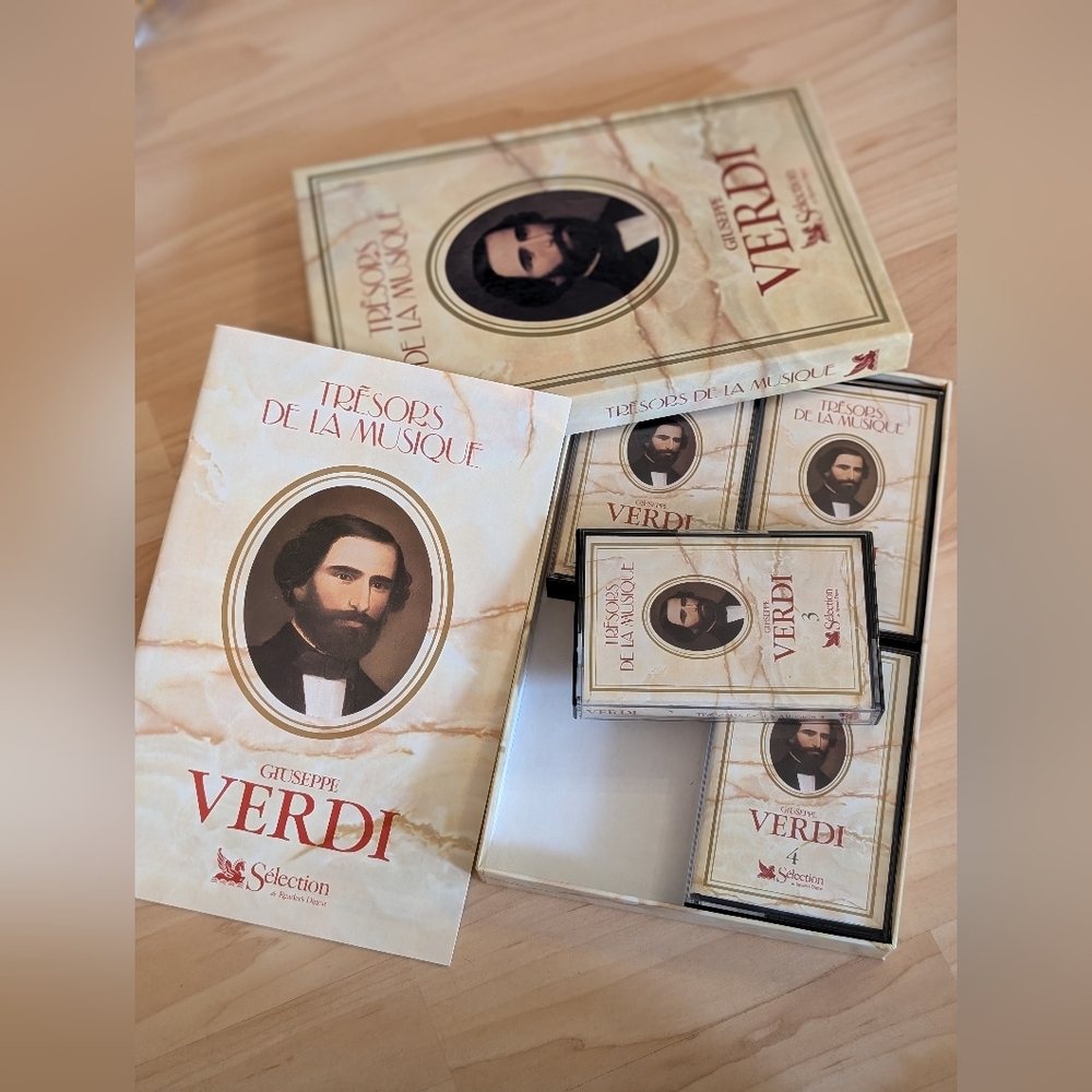 Vintage Giuseppe Verdi Reader's Digest 4 CASSETTE TAPE Box Set
